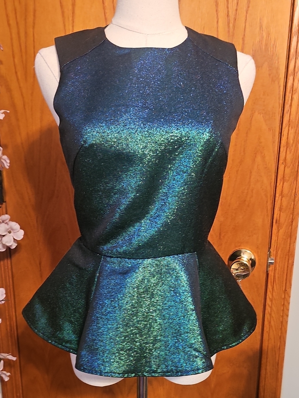 H&M Shimmer Peplum Top
